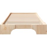  Krevetna konstrukcija Smeđa 90 x 220 cm Čvrsto borovo drvo | Eponuda.ba