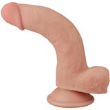 Lovetoy Sliding-Skin - dvoslojni dildo - 21 cm (naravni) | Shoptok.si
