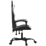 vidaXL Gaming stol črno in belo umetno usnje, (21378567) | Shoptok.si