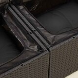  Vrtna sofa s jastucima za 2 osobe, crna, poli ratan | shoptok.hr