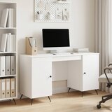  Stol Bijela visokog sjaja 142,5 x 50 x 75 cm Konstruirano drvo | shoptok.hr