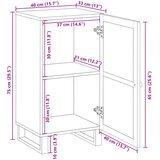  Kreveta s pohranom Smeđa 40 x 33 x 75 cm Čvrsto drvo manga | shoptok.hr
