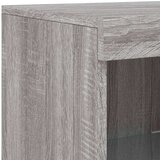  Komoda z LED lučkami siva sonoma 181,5x37x100 cm | Shoptok.si