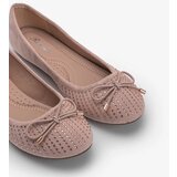 Gemre Pink suede ballet flats with rhinestones Larissa | Shoptok.si