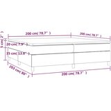  s oprugama i madracem plavi 200 x 200 cm od tkanine | shoptok.hr