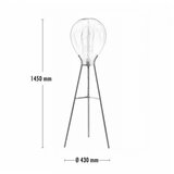 Luna 192 podna lampa 1*E27 mesing Cene