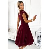 Numoco Chiffon dress with lace neckline | Shoptok.si