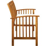 vidaXL Vrtna klupa s jastukom 147 cm od masivnog bagremovog drva | shoptok.hr