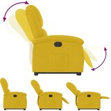  Naslonjač na podizanje žuti baršunasti | shoptok.hr