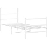 Metalni okvir kreveta s uzglavljem i podnožjem bijeli 80x200 cm | shoptok.hr