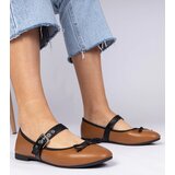 Gemre Brown women's ballet flats with a bow Mansy | Shoptok.si
