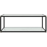Furnova Klubska mizica bela 100x50x35 cm kaljeno steklo, (21914904) | Shoptok.si
