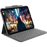 Slim Folio siv ovitek z brezžično tipkovnico za iPad 10-generacije slovenskimi tipkami