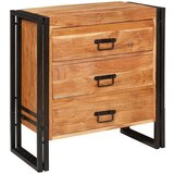 vidaXL Strani šal s predalom Rjava 66 x 33 x 70 cm Trden akacijev les | Shoptok.si