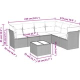  7-dijelni set vrtnih sofa od poliratana s jastucima smeđi | shoptok.hr