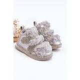 Boto Leather Children's Insulated Snow Boots Silver Leela | Shoptok.si