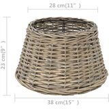  Sjenilo za svjetiljku od pruća 38 x 23 cm prirodna boja | shoptok.hr