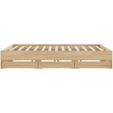 vidaXL Posteljni okvir s predali sonoma hrast 160x200cm inženirski les | Shoptok.si
