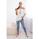 Kesi Włoski Spanish blouse with decorative sleeves ecru | Eponuda.ba