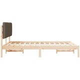  Krevetni okvir s tapiciranim uzglavljem Sivo-smeđa 140 x 190 cm | shoptok.hr