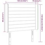  Uzglavlje s ušima krem 103x16x118/128 cm od tkanine | shoptok.hr