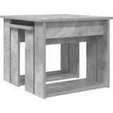  Set stolića za kavu 2 pcs Betonski sivi Konstruirano drvo | shoptok.hr