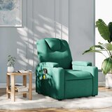 vidaXL masažni naslanjač temno zeleno blago | Shoptok.si