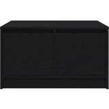 vidaXL Kavna mizica s predali črni hrast 70,5x70x40 cm | Shoptok.si