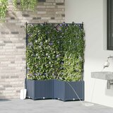  Vrtna saksija 3 pcs Sivi 80 x 80 x 142 cm Plastika | Eponuda.ba