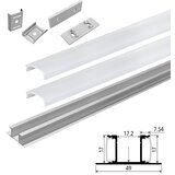  Set aluminijumski zidni profil za dve LED trake 1m 17x49 mm Cene