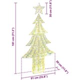 vidaXL Božično drevo med 240 LED Toplo bela 180 cm PET | Shoptok.si