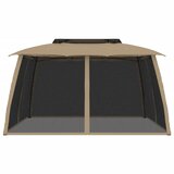  Sjenica s dvostrukim krovom i zidovima 3,93x2,93 m čelična | shoptok.hr