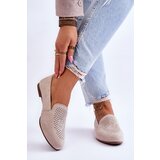 S. BARSKI Suede Comfortable Loafers Beige Giovana | shoptok.hr