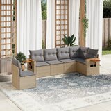  6-dijelni set vrtnih sofa s jastucima bež od poliratana | shoptok.hr