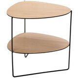 LIND DNA Metalni stolić za kavu u prirodnoj boji 37x44 cm Curve Double Wood – u