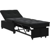  Krevet na razvlačenje Crna 194 x 67 x 82 cm Baršun | shoptok.hr