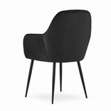  LUGO stolica od crnog baršuna s crnim nogama x 1 | shoptok.hr