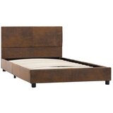 Furnova Posteljni okvir rjav iz umetnega semiš usnja 100x200 cm, (21938865) | Shoptok.si