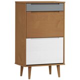 Maison Chic Omarica za obutev - Kopa za čevlje MOLDE rjava 59,5x35x103 cm trdna borovina, (21776298) Cene