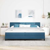  LED Box Spring Krevet Tamno plava 200 x 200 cm Baršun | shoptok.hr