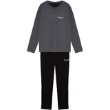 Trendyol Men's Anthracite Regular Fit Printed Knitted Pajamas Set | shoptok.hr