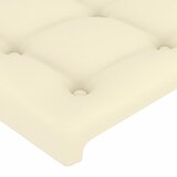  LED uzglavlje krem 203 x 16 x 118/128 cm od umjetne kože | Eponuda.com