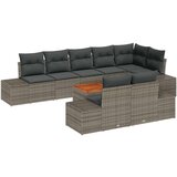 vidaXL 9-dijelni vrtni kauč set s jastučićima sivi poli ratan akacija | shoptok.hr