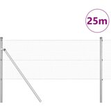 vidaXL varnostna mreža z 13 stebrički 0.8x25 m pocinkanega jekla | Shoptok.si