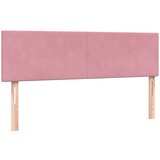  Box spring postelja z vzmetnico roza 140x210 cm žamet, (21791099) | Shoptok.si