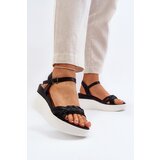 Boto Black Wedge Sandals Esinna | Shoptok.si