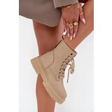 Boto Women's Ankle Boots Workers With Zipper Beige Tirina | Shoptok.si