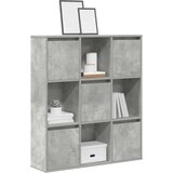 vidaXL Regal za knjige boja betona 89x24x101,5 cm konstruirano drvo | shoptok.hr