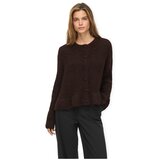 Vila Telovniki & Jope Bows Flounce Cardigan - Coffee Bean Kostanjeva | Shoptok.si