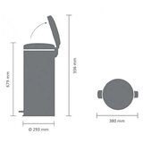 Brabantia Bel jeklen koš za smeti s pedalom 30 l NewIcon – | Shoptok.si